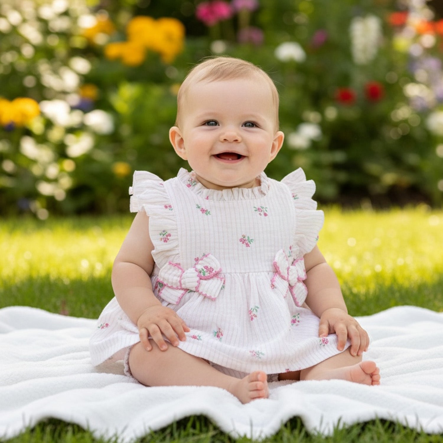 Floral Stripe Bloomer Set