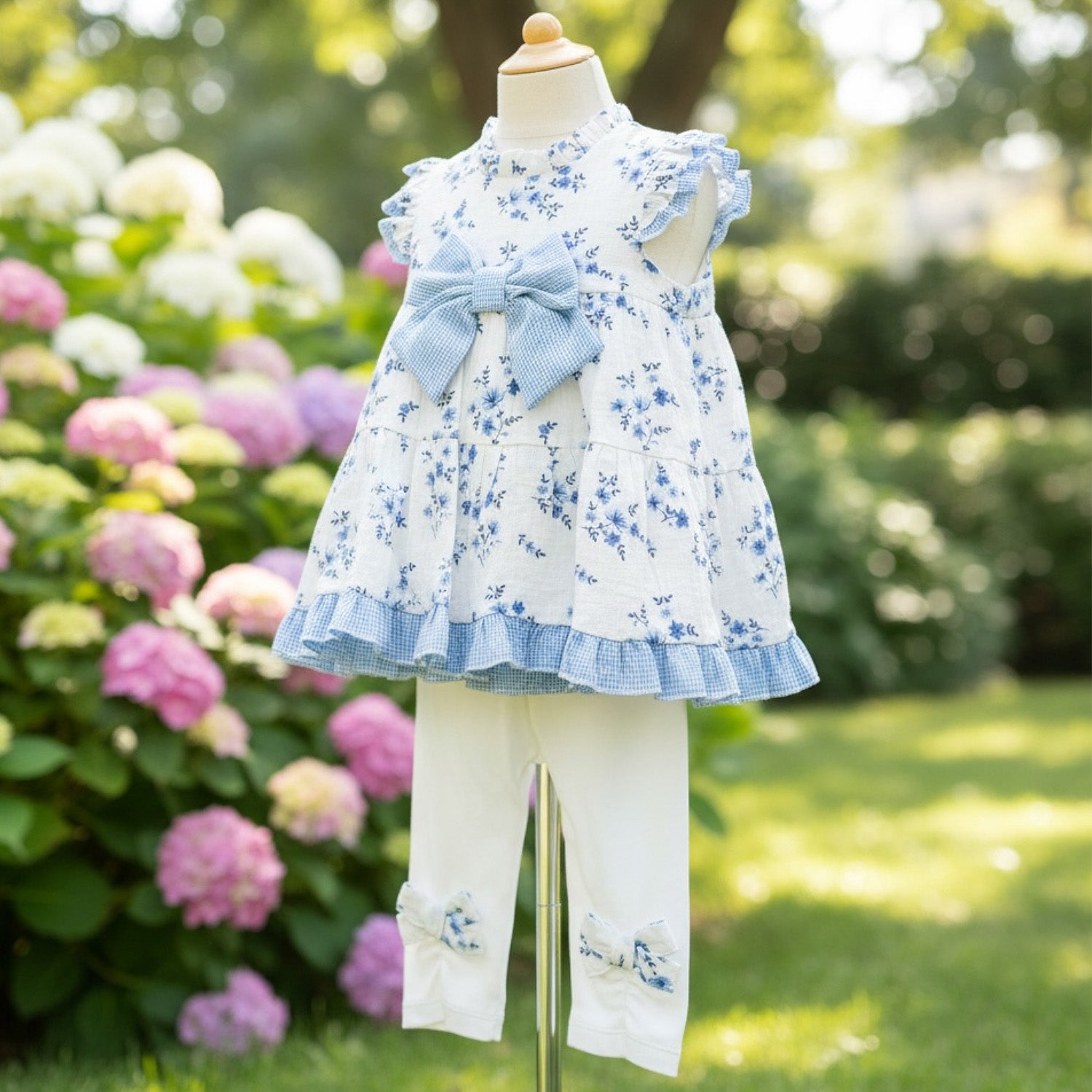 Floral Check Legging Set