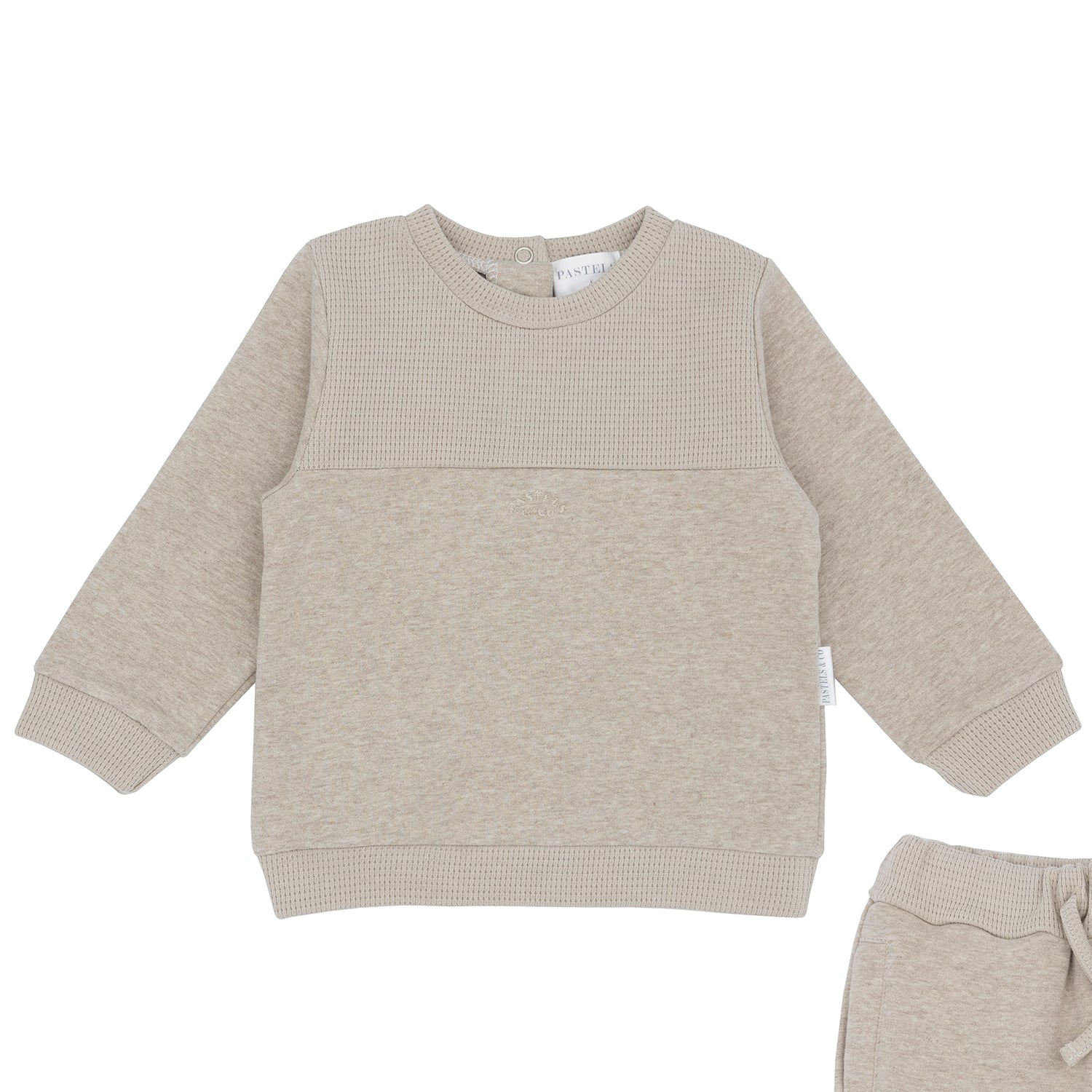 Beige Waffle Tracksuit