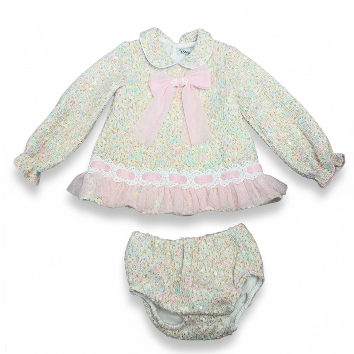 Pink Tweed Bloomer Set