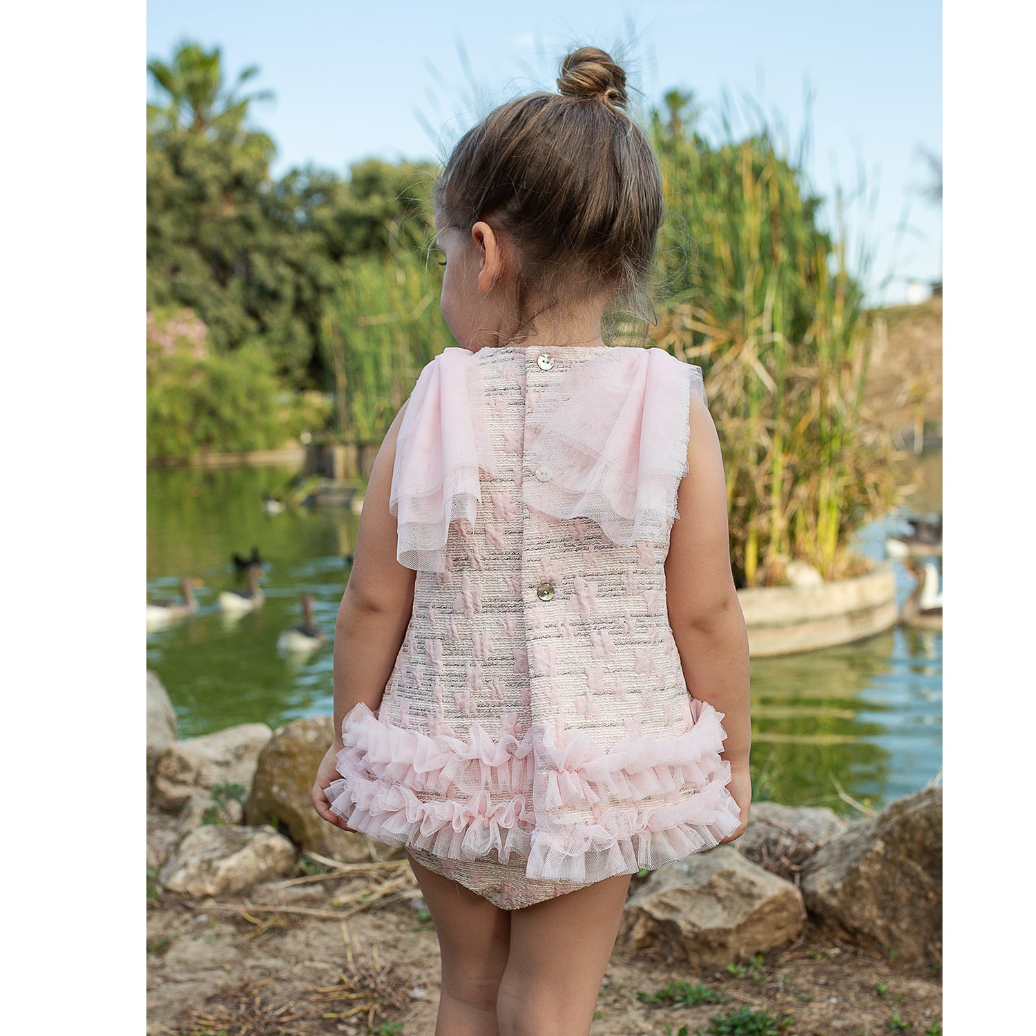 Pink Jacquard Bloomer Set