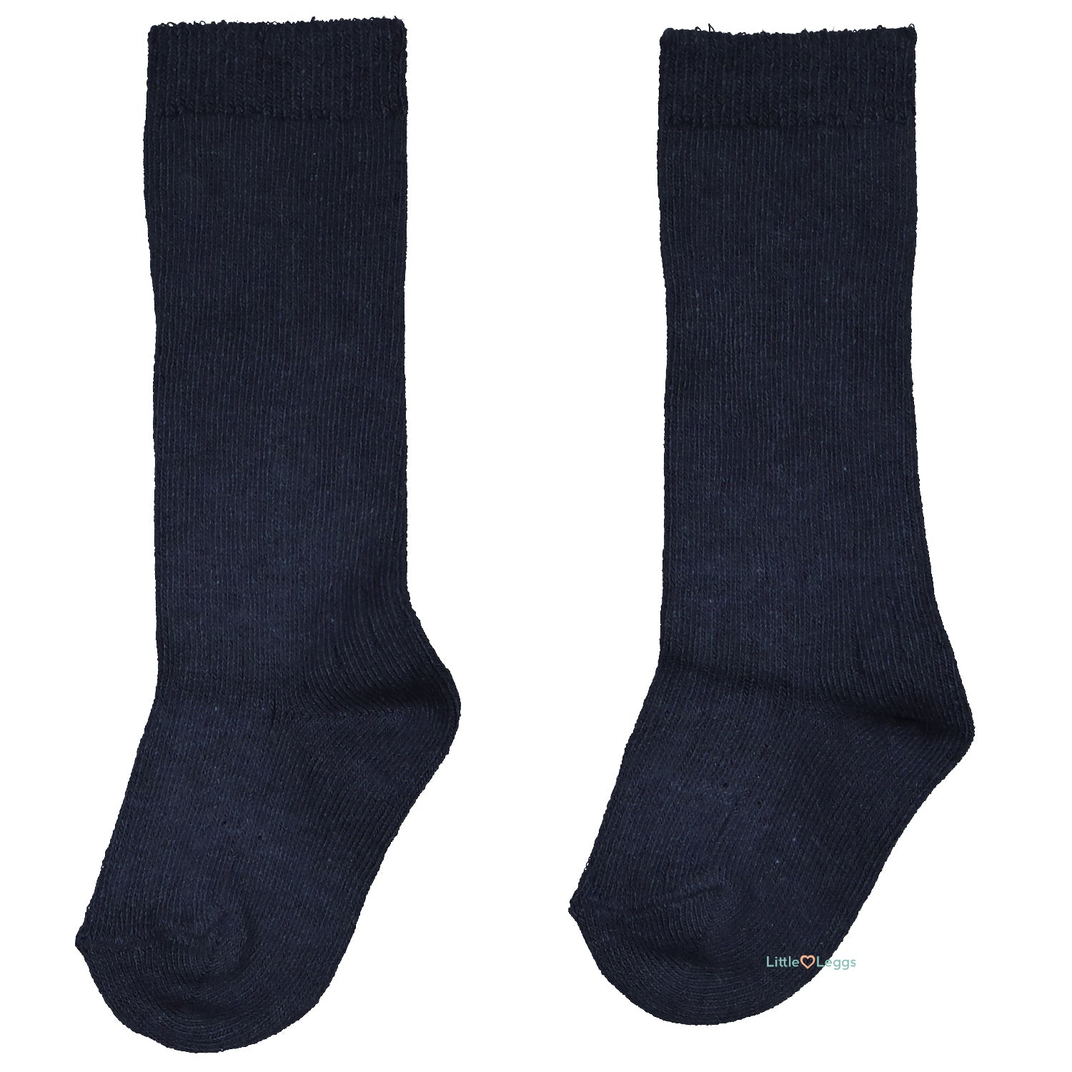 Navy Ribbed Knee High Sock
