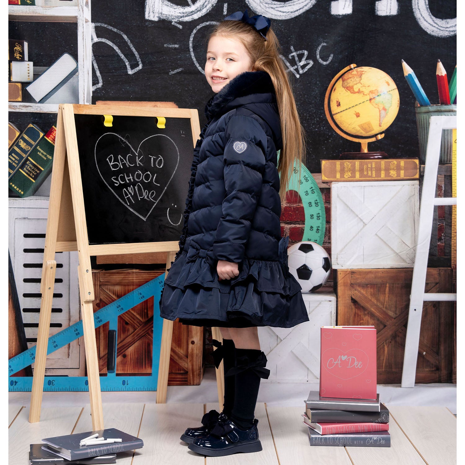 Navy Padded School Coat