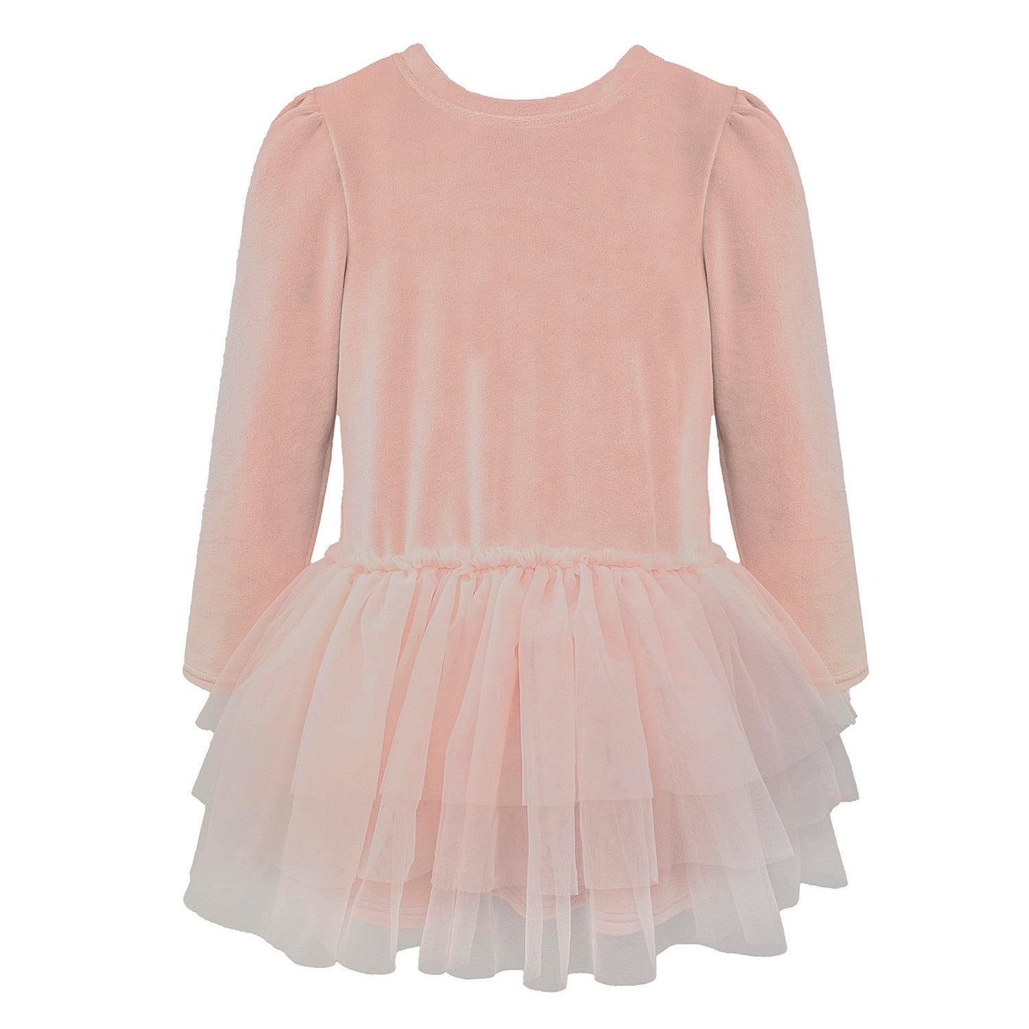 Powder Pink Velvet Bow Dress