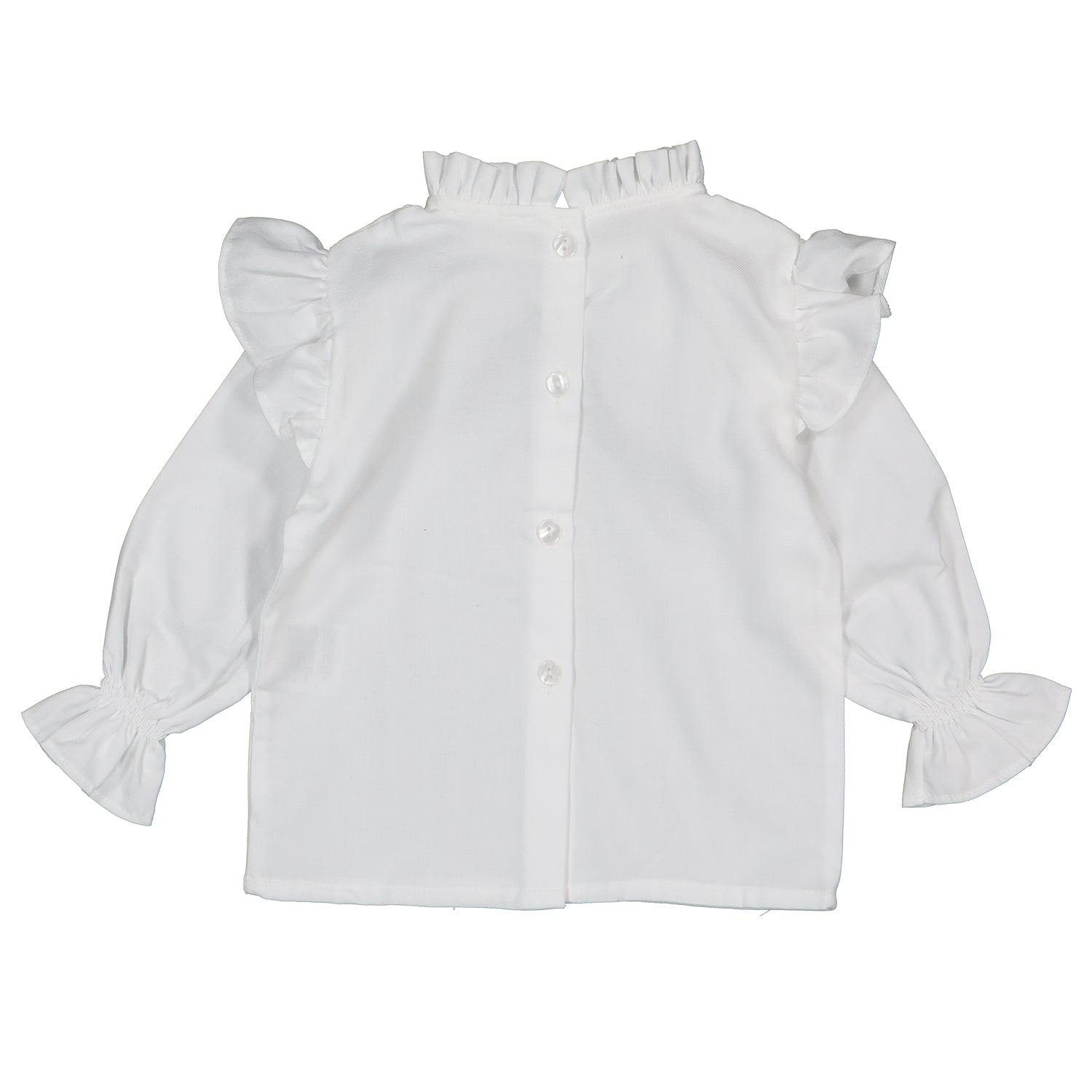 White & Tartan Bow Blouse