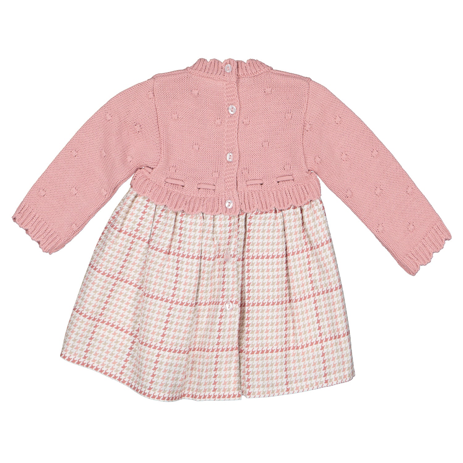 Pink Dogtooth Dress