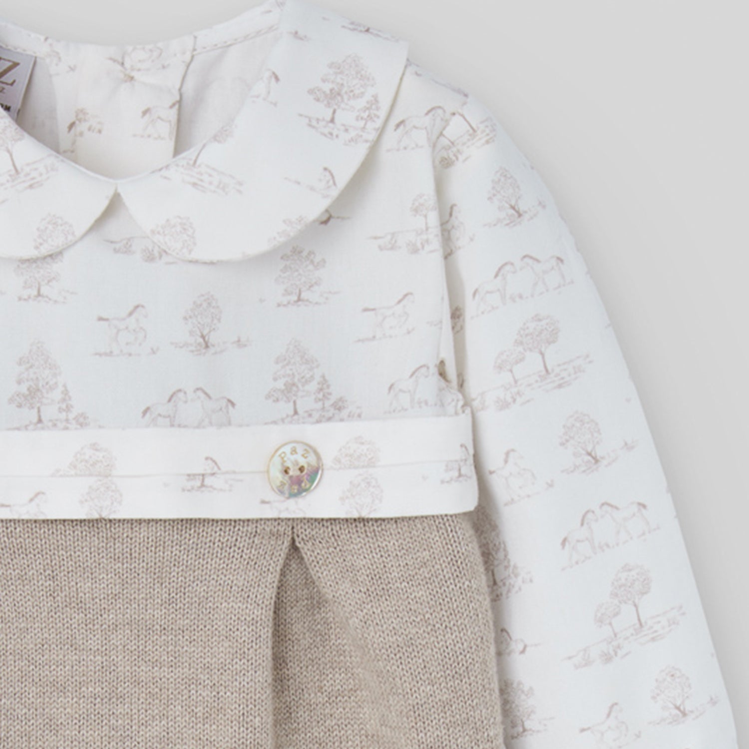 Beige Knit Babygrow