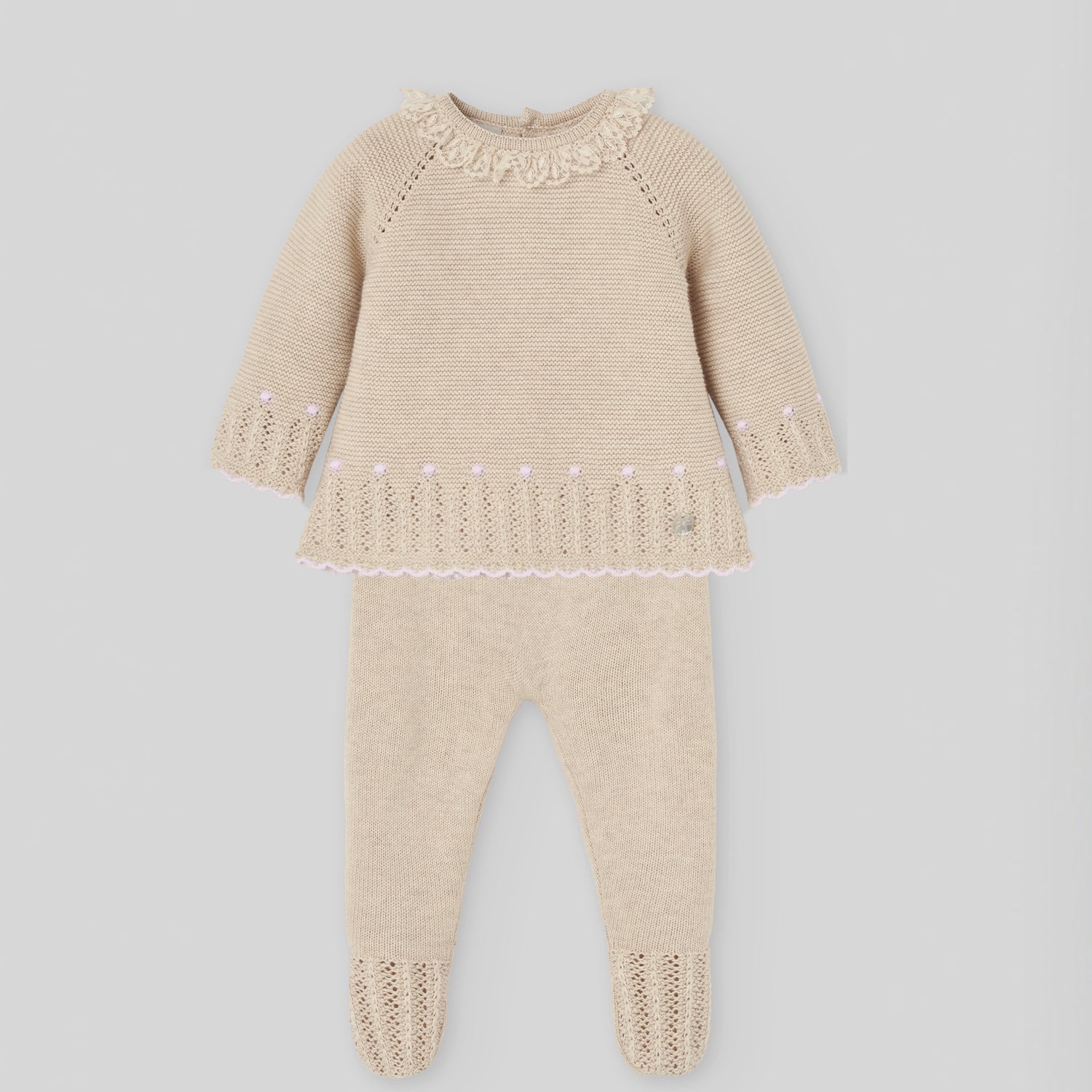 Beige & Pink Trim Set