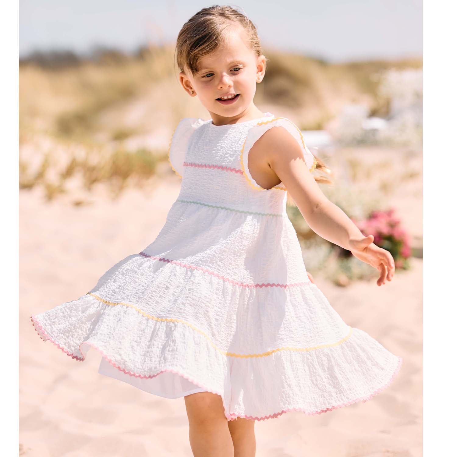 White Tiered Dress