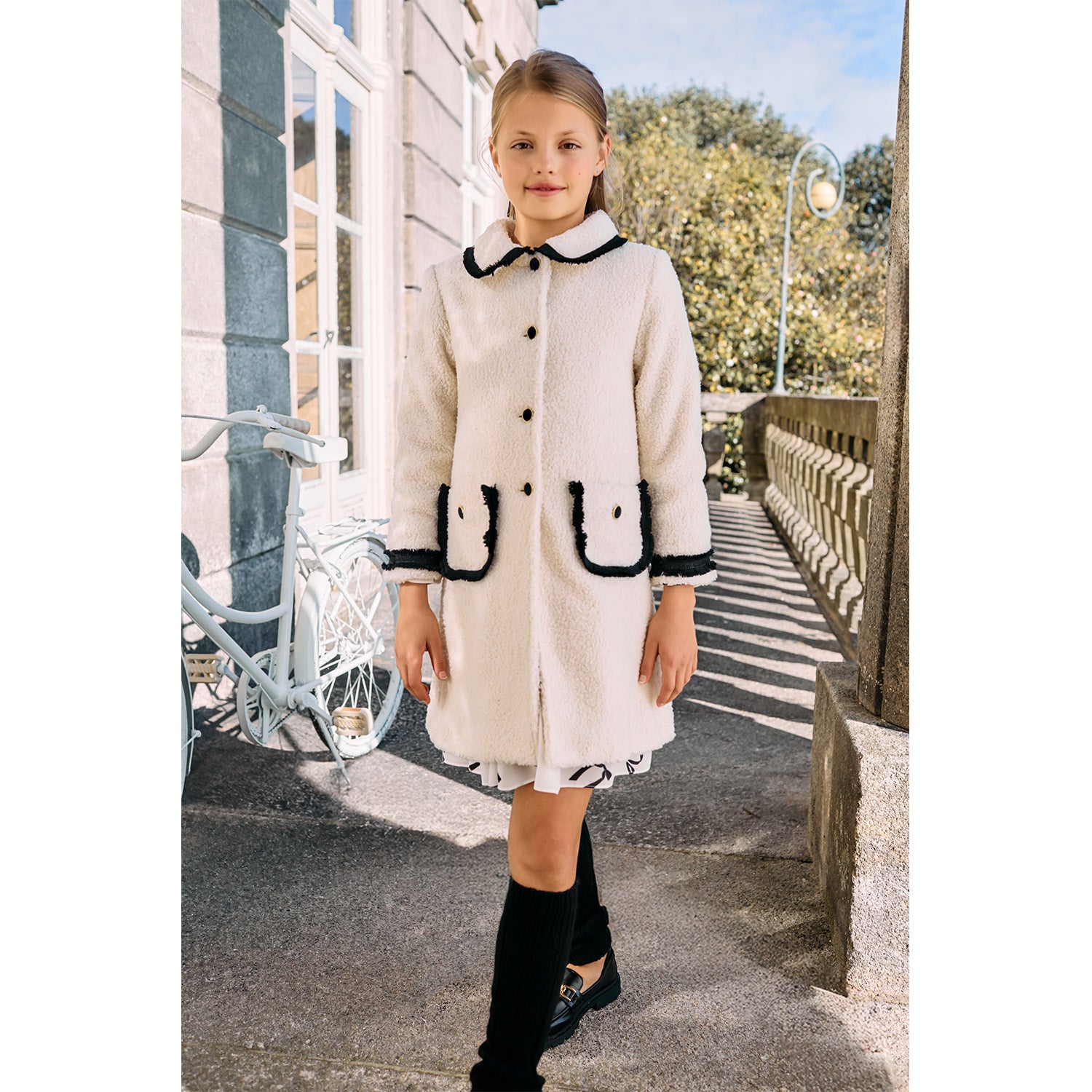 Ivory Boucle Coat