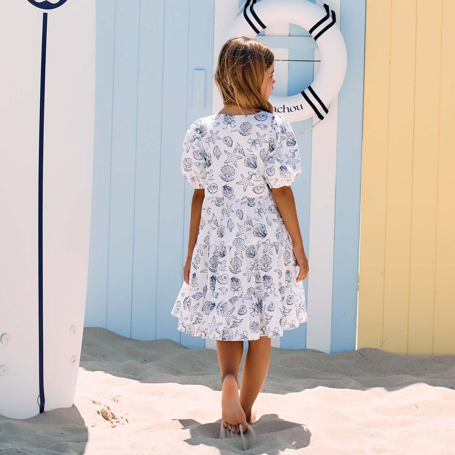 Navy Sealife Print Dress