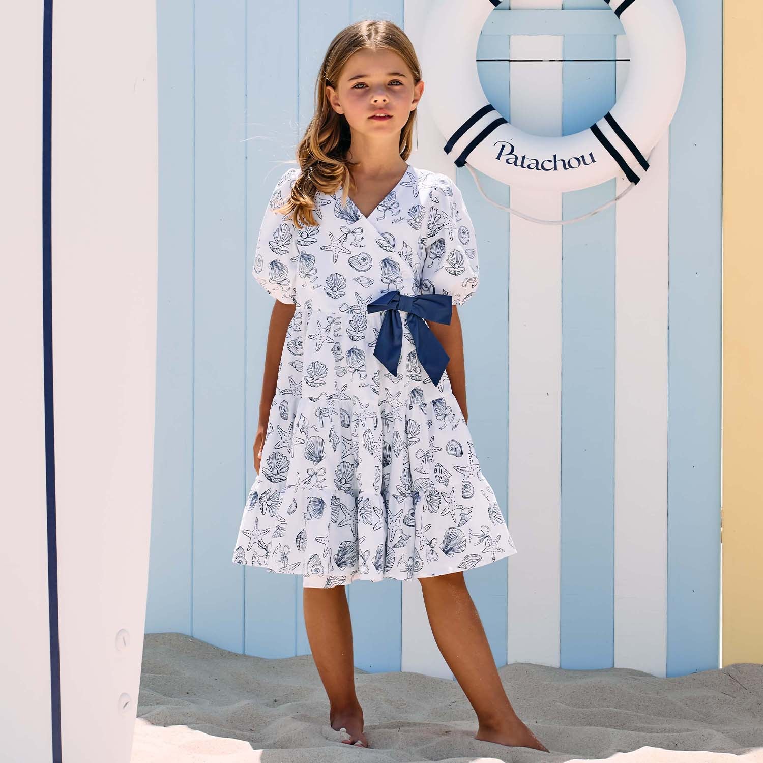 Navy Sealife Print Dress