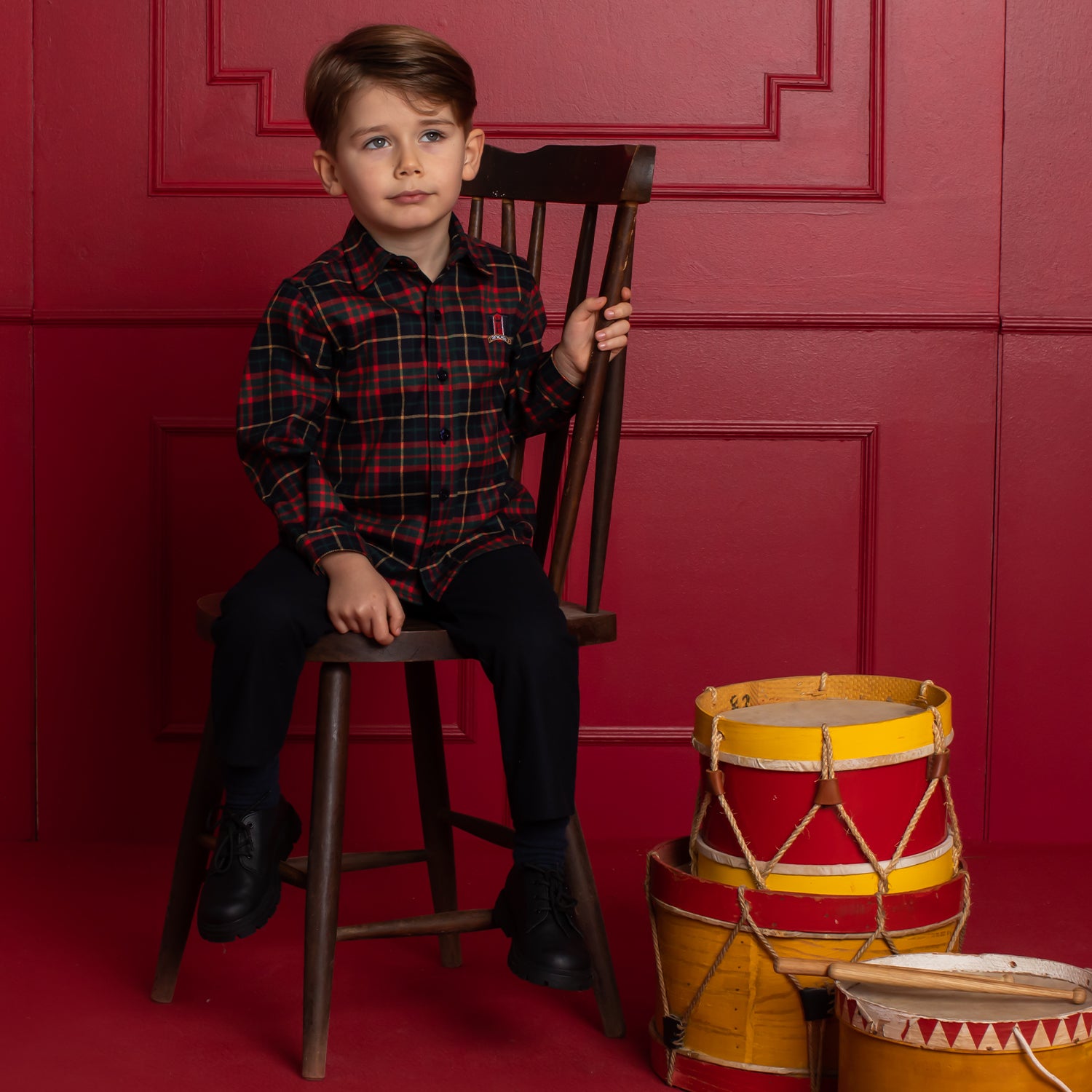 Boys Navy Cord Trousers