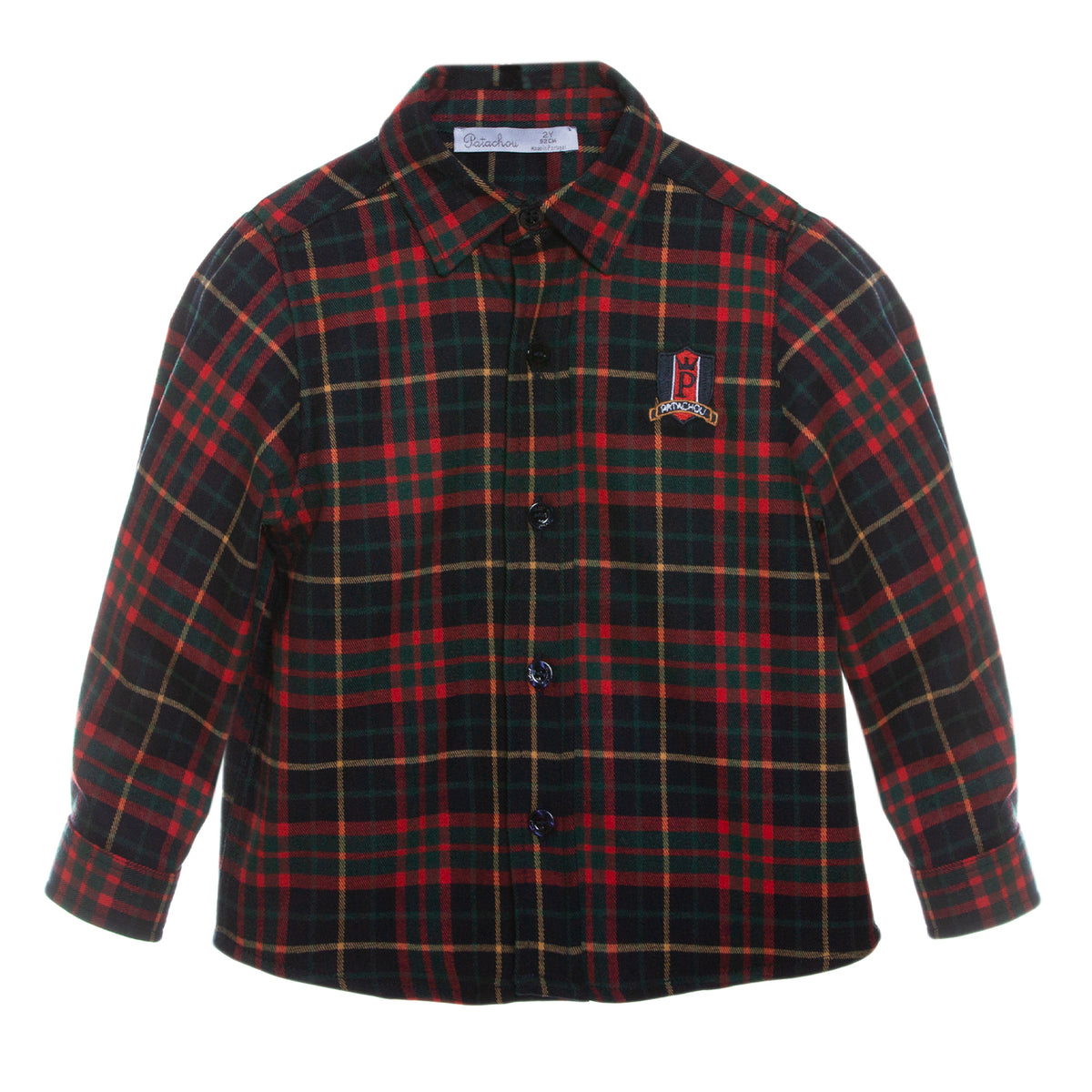 red tartan boys shirt