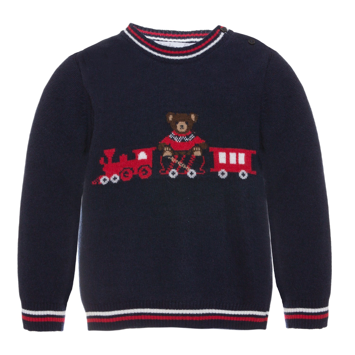 Boys Knitted Train Sweater