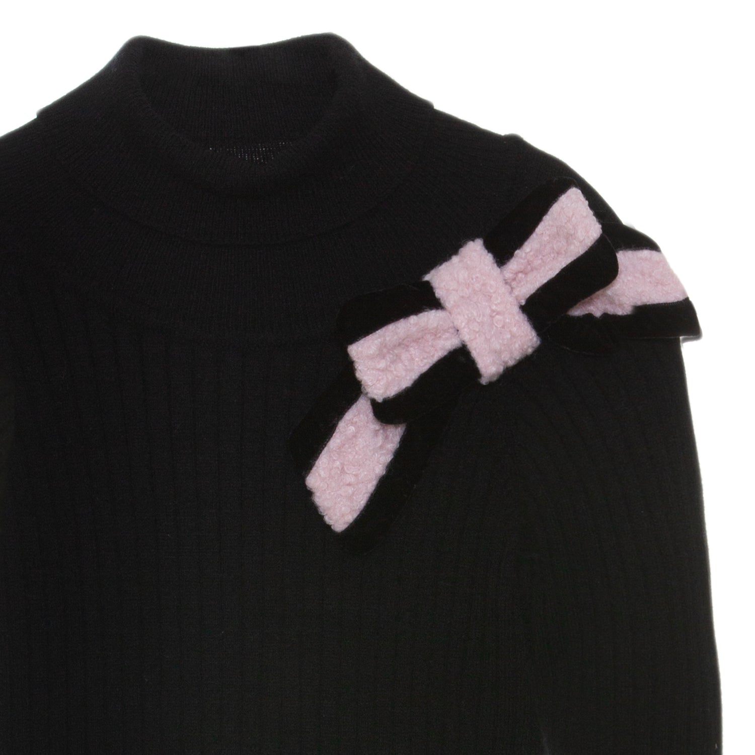 Black & Pink Knitted Jumper