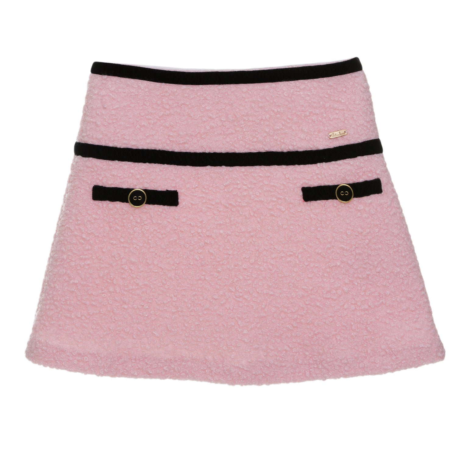 Pink Boucle Tweed Skirt