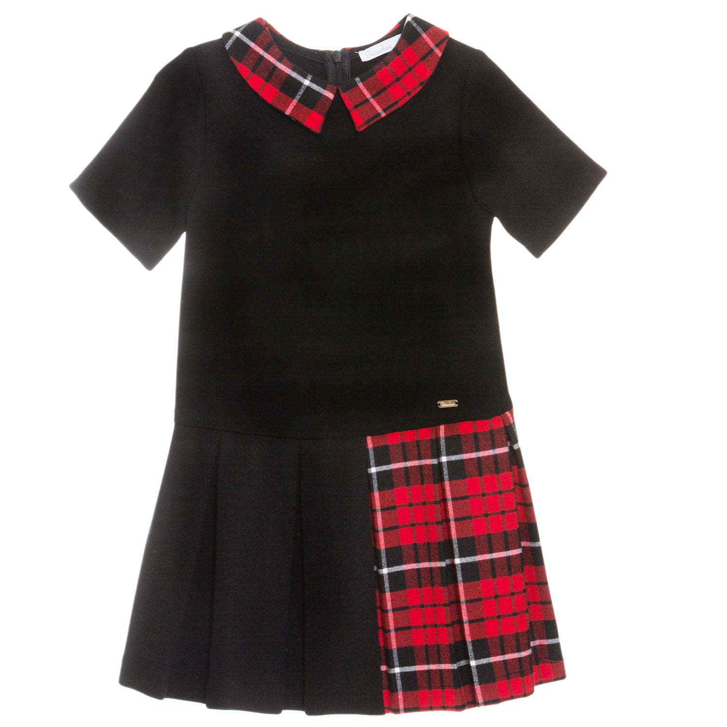 Girls Half Tartan Dress