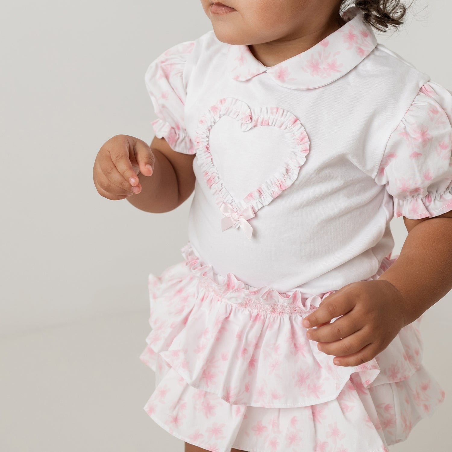 Pink Floral Bloomer Set