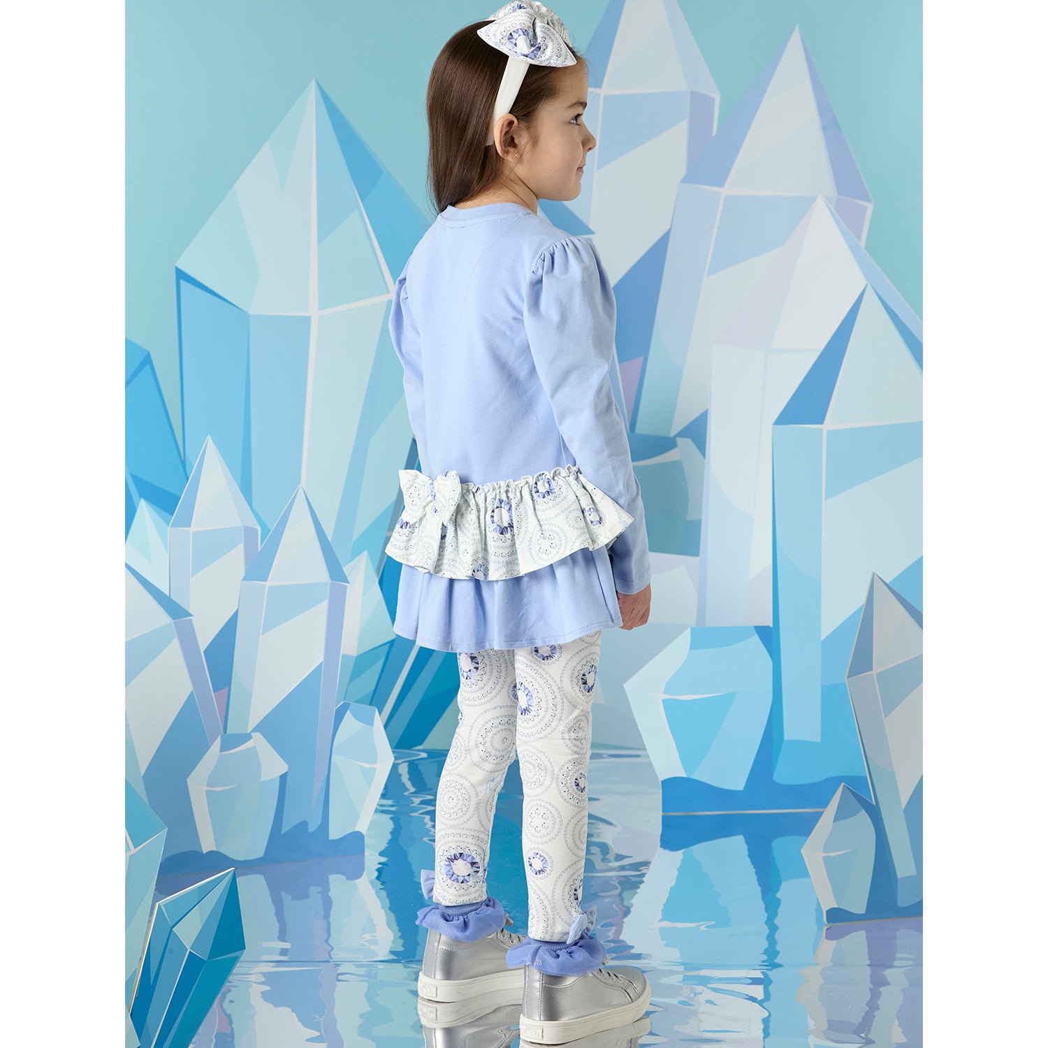 Ice Blue Peplum Legging Set