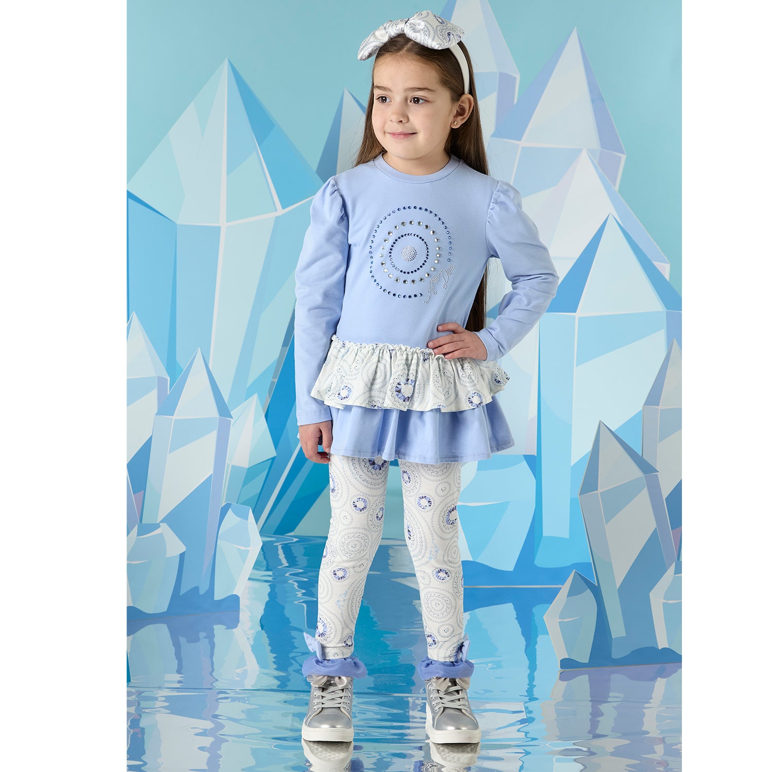 Ice Blue Peplum Legging Set