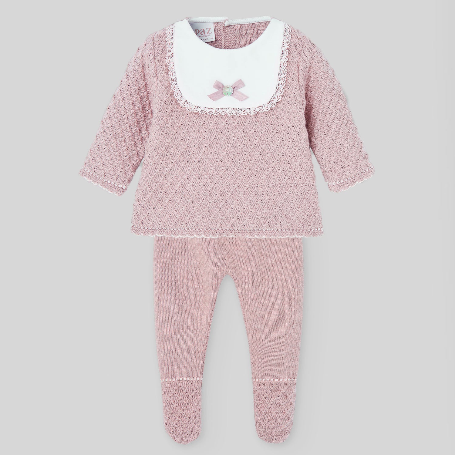 Pink Knit Trouser Set