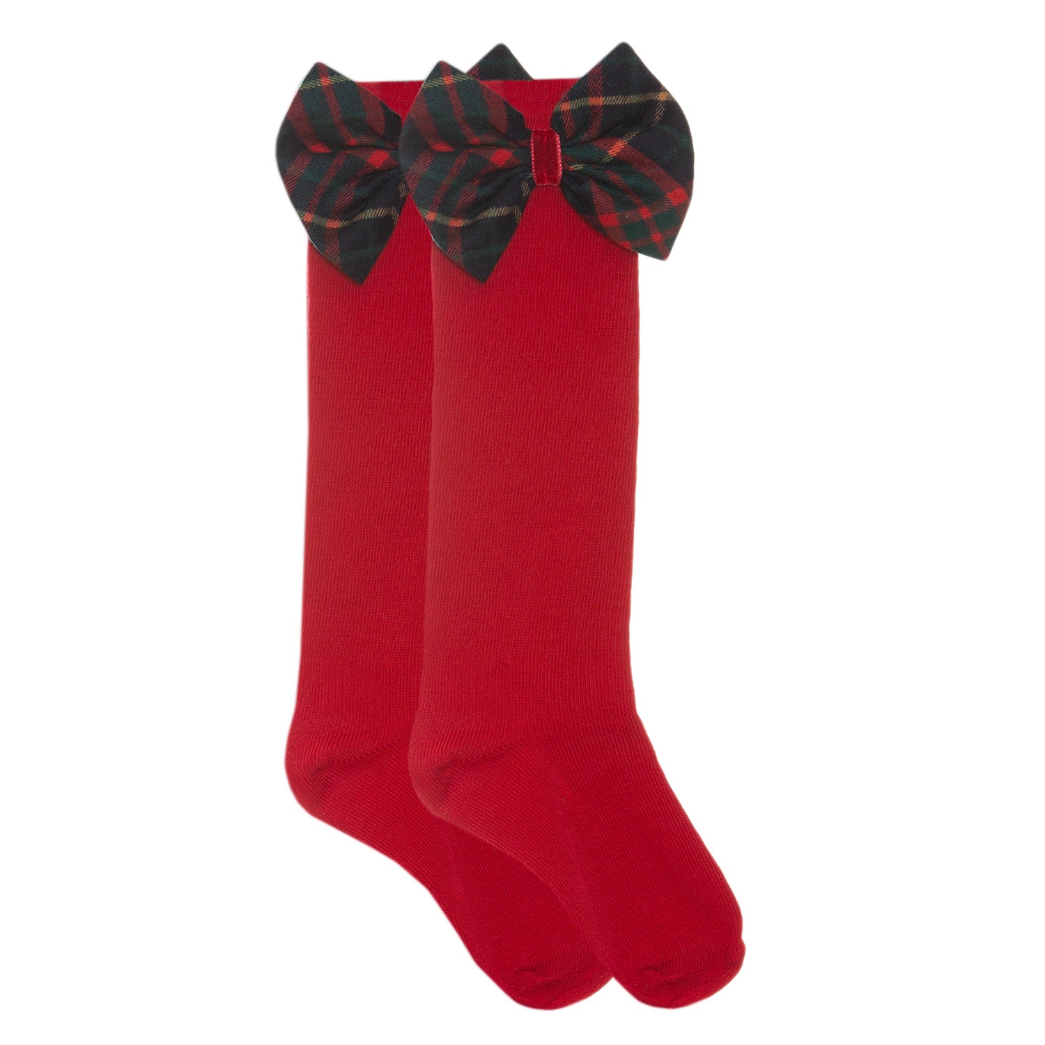 Girls Red Tartan Socks
