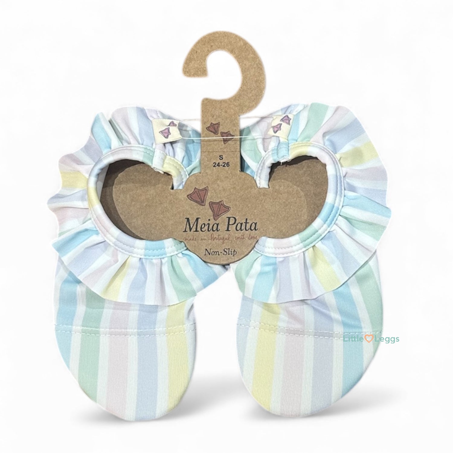 Pastel Stripe Frill Non Slip Shoe