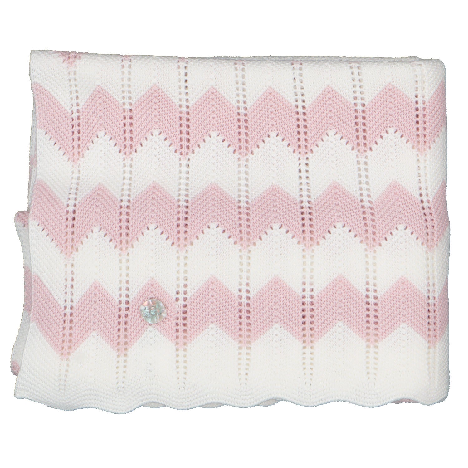 Pink & Cream Zig Zag Blanket