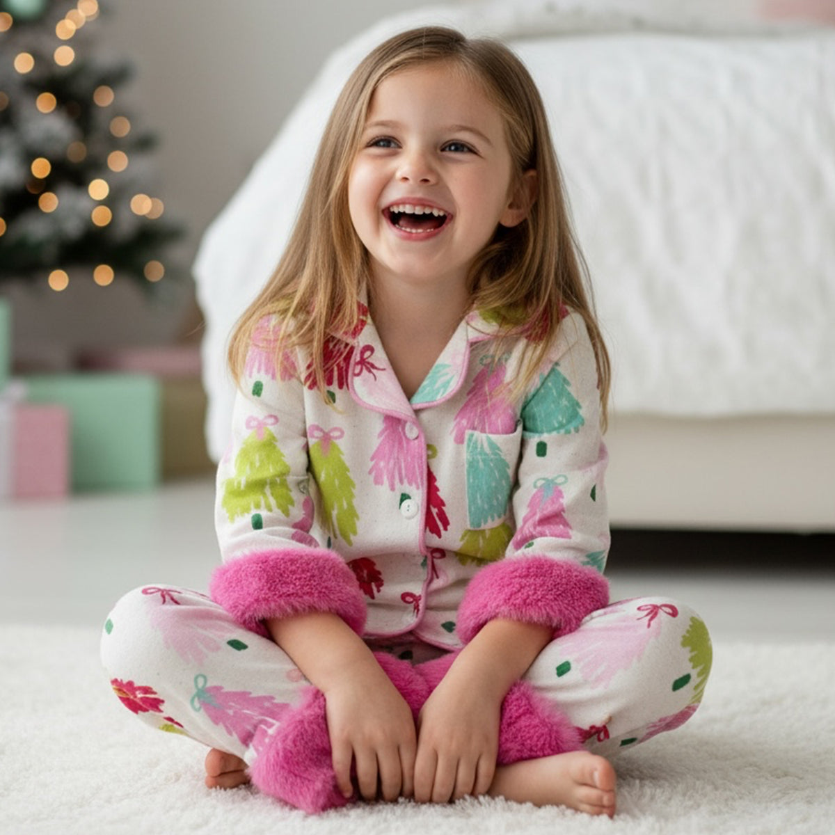 Christmas Tree Girls Pyjamas