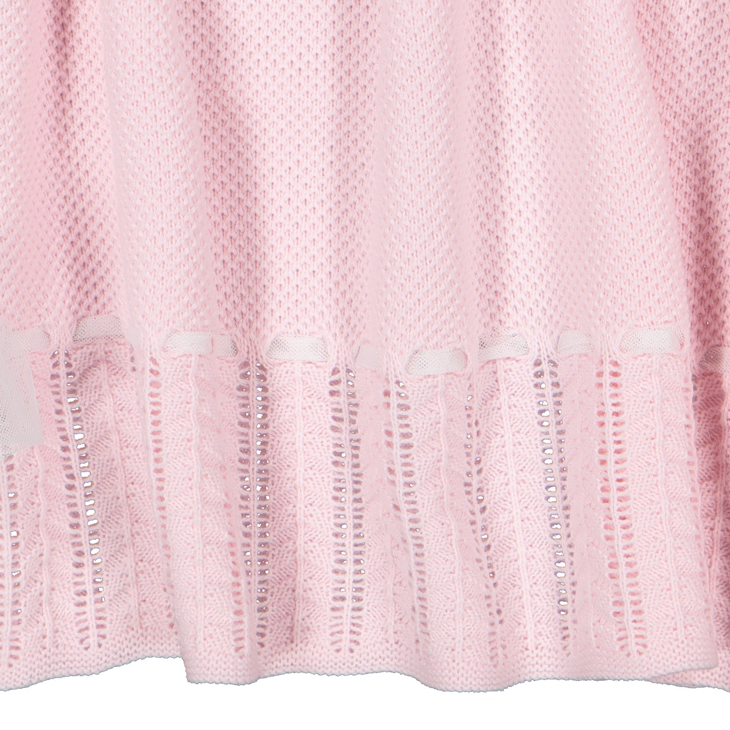 Pink Tulle Bow Blanket
