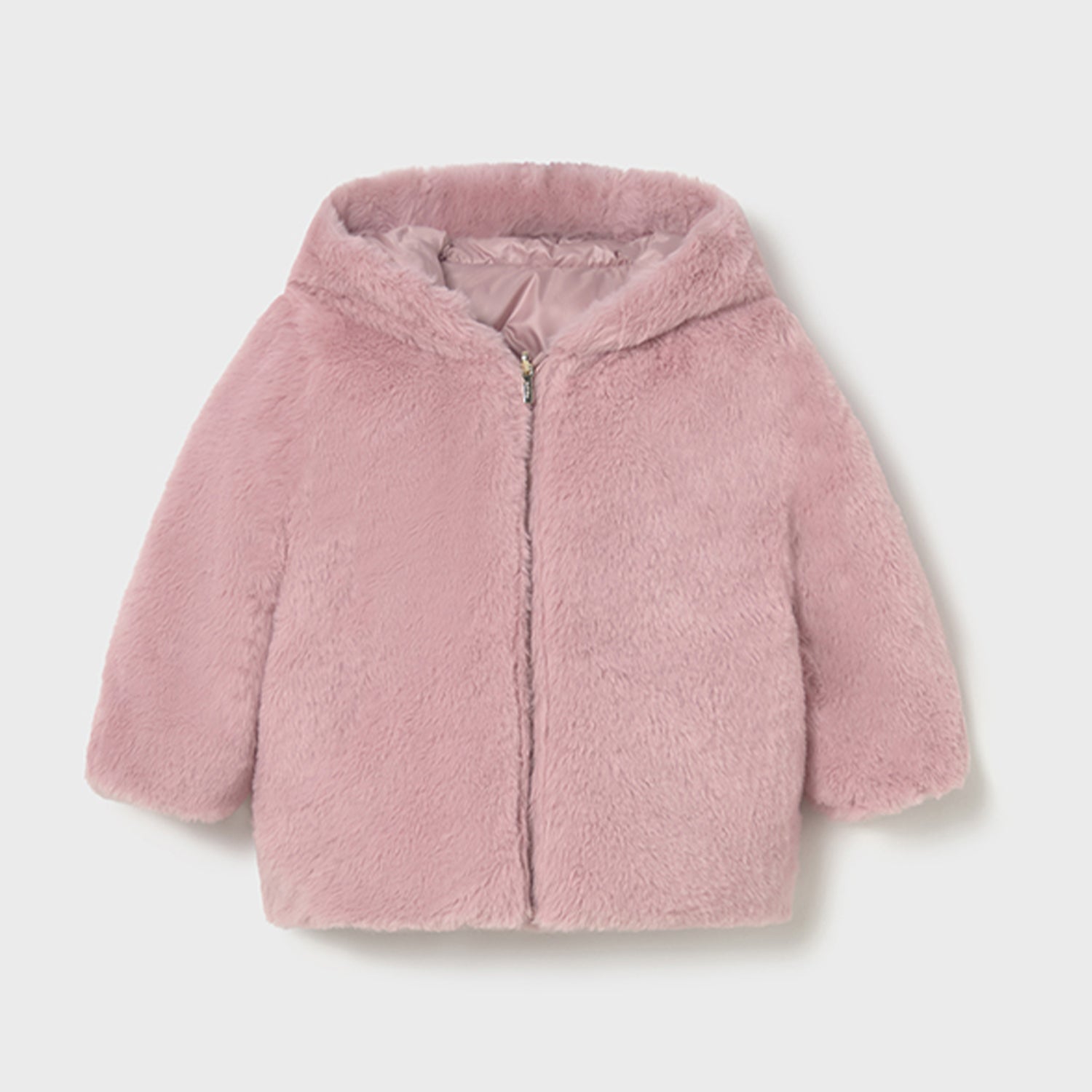 Dusty Pink Reversible Faux Fur Coat