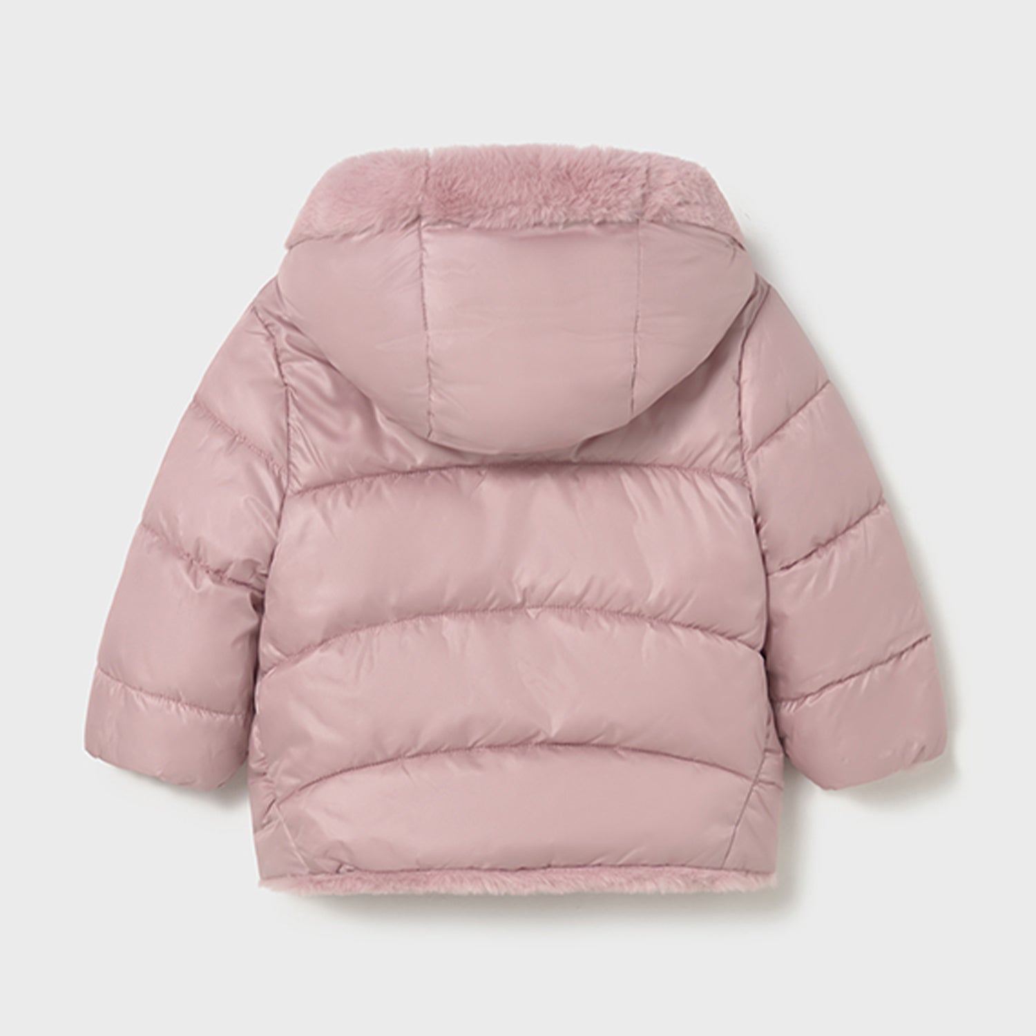 Dusty Pink Reversible Faux Fur Coat