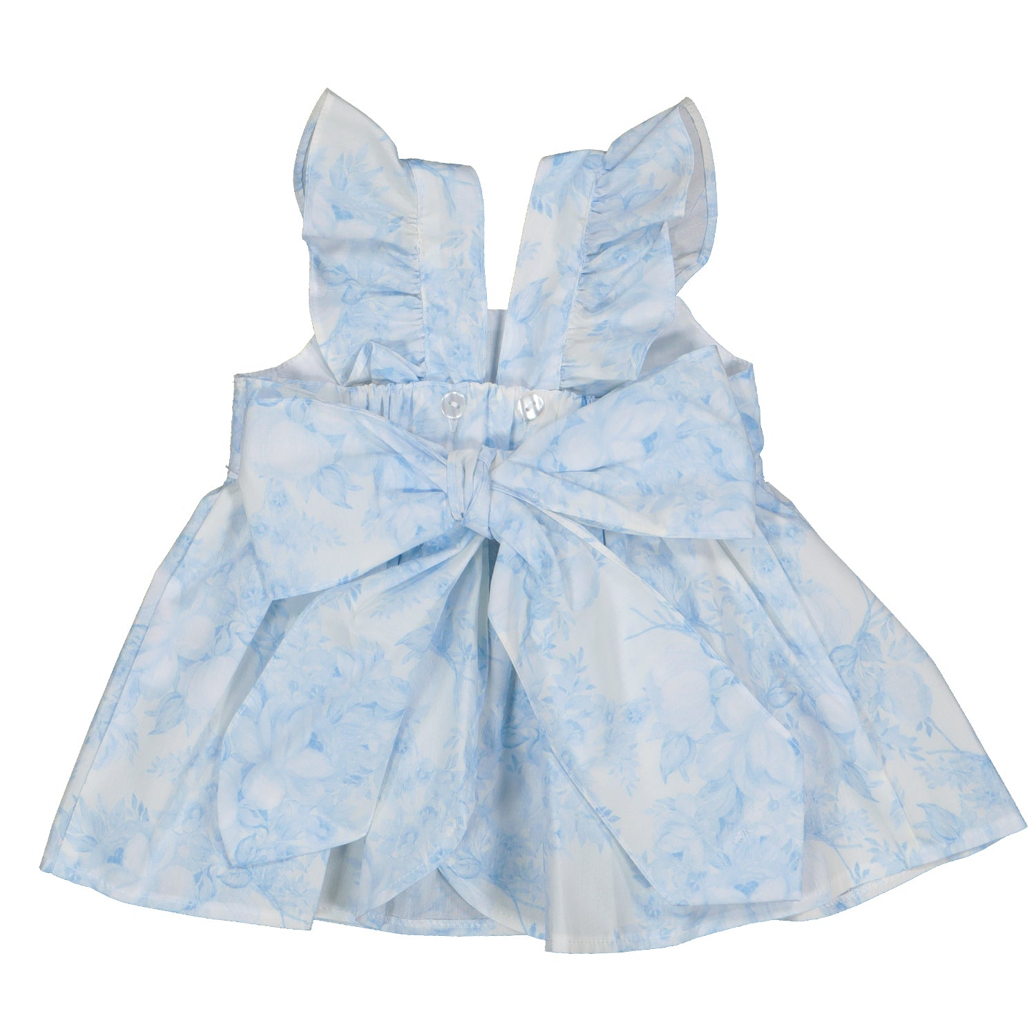 Blue Floral Print Blouse & Bloomers