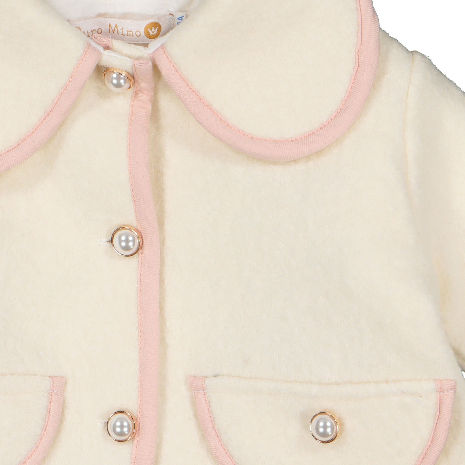 Ivory & Pink Boucle Jacket