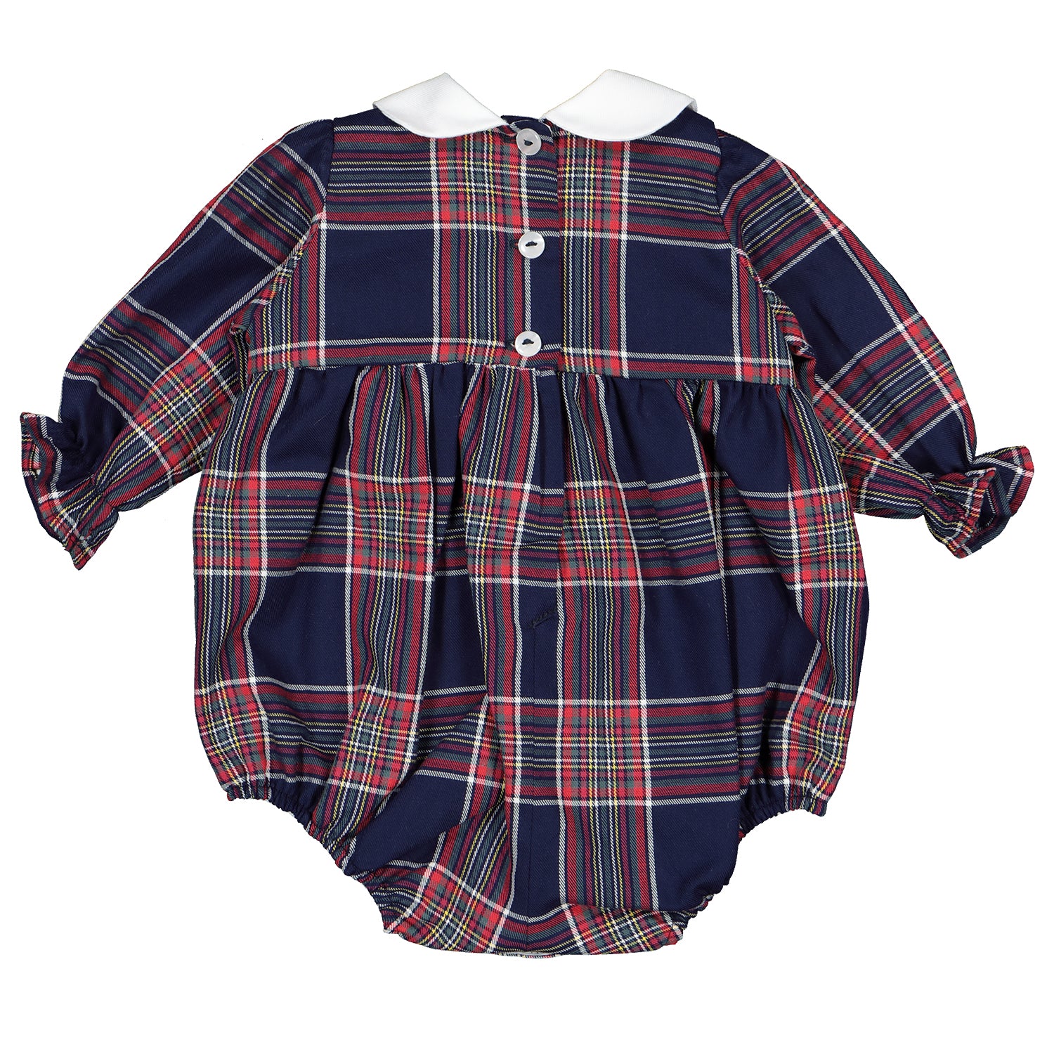 Navy & Red Tartan Romper
