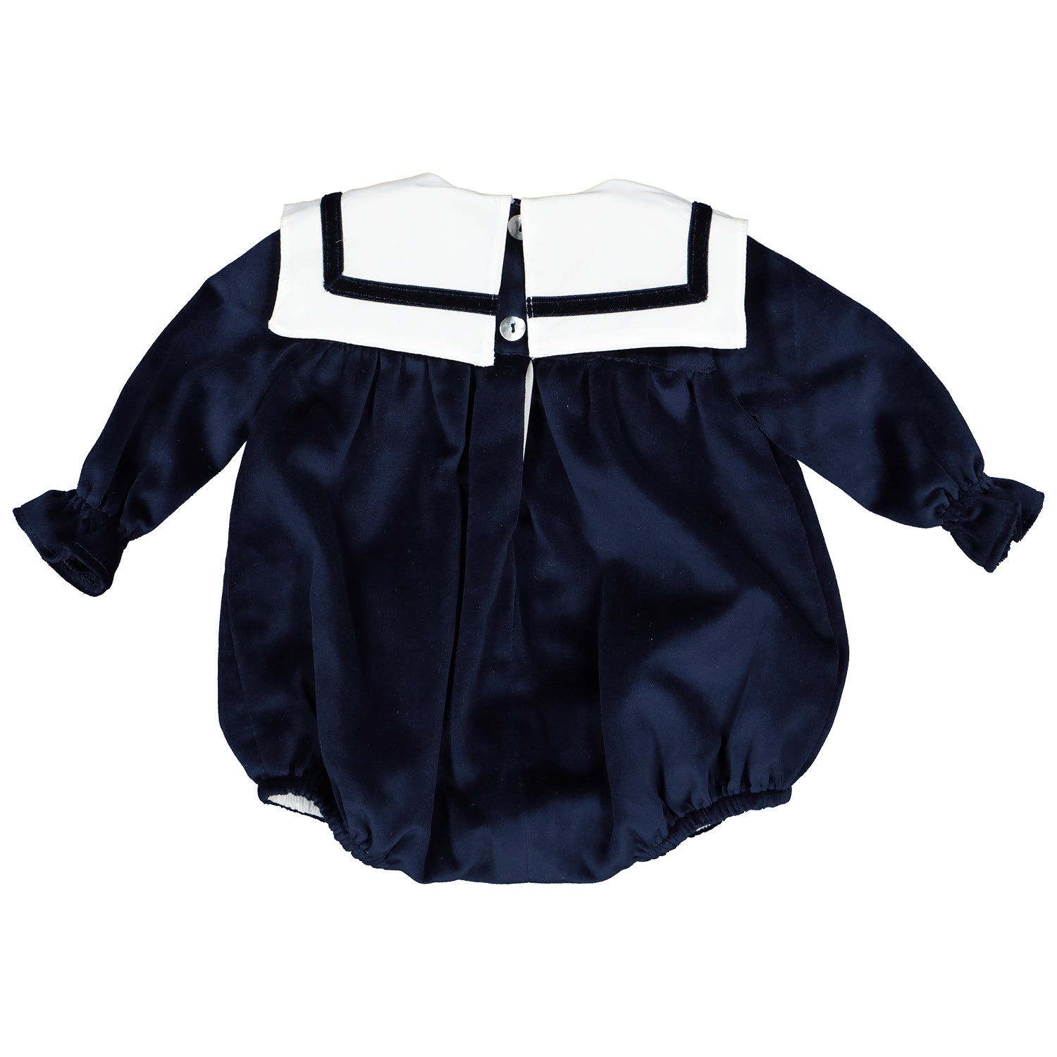 Navy Velvet Romper