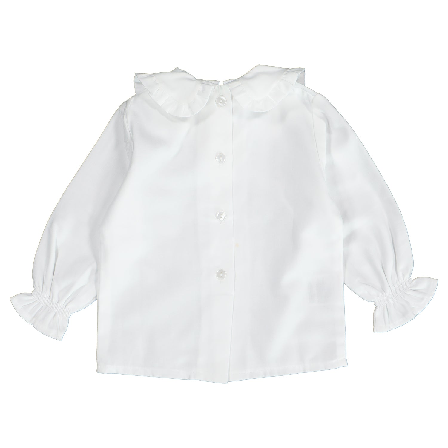 Ivory & Pink Velvet Trim Blouse