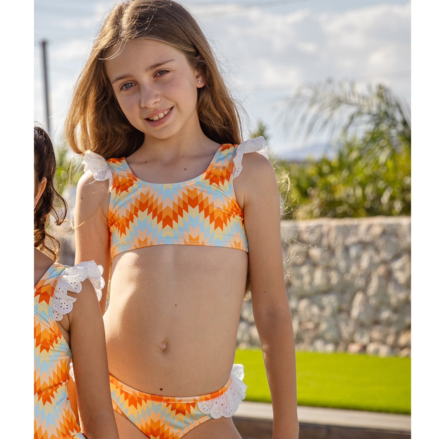 Orange Abstract Bikini