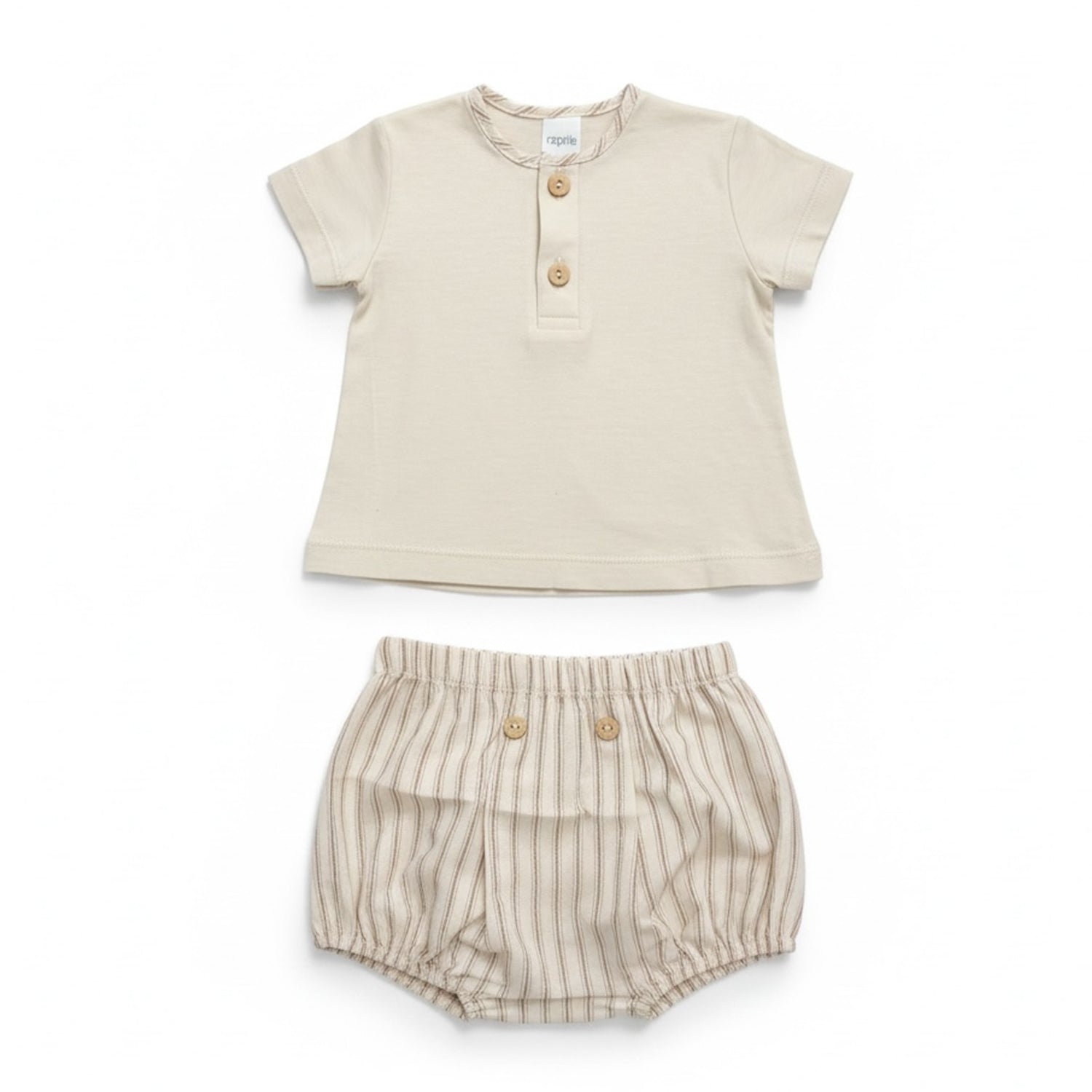 Cream & Beoge Top & Jam Pants