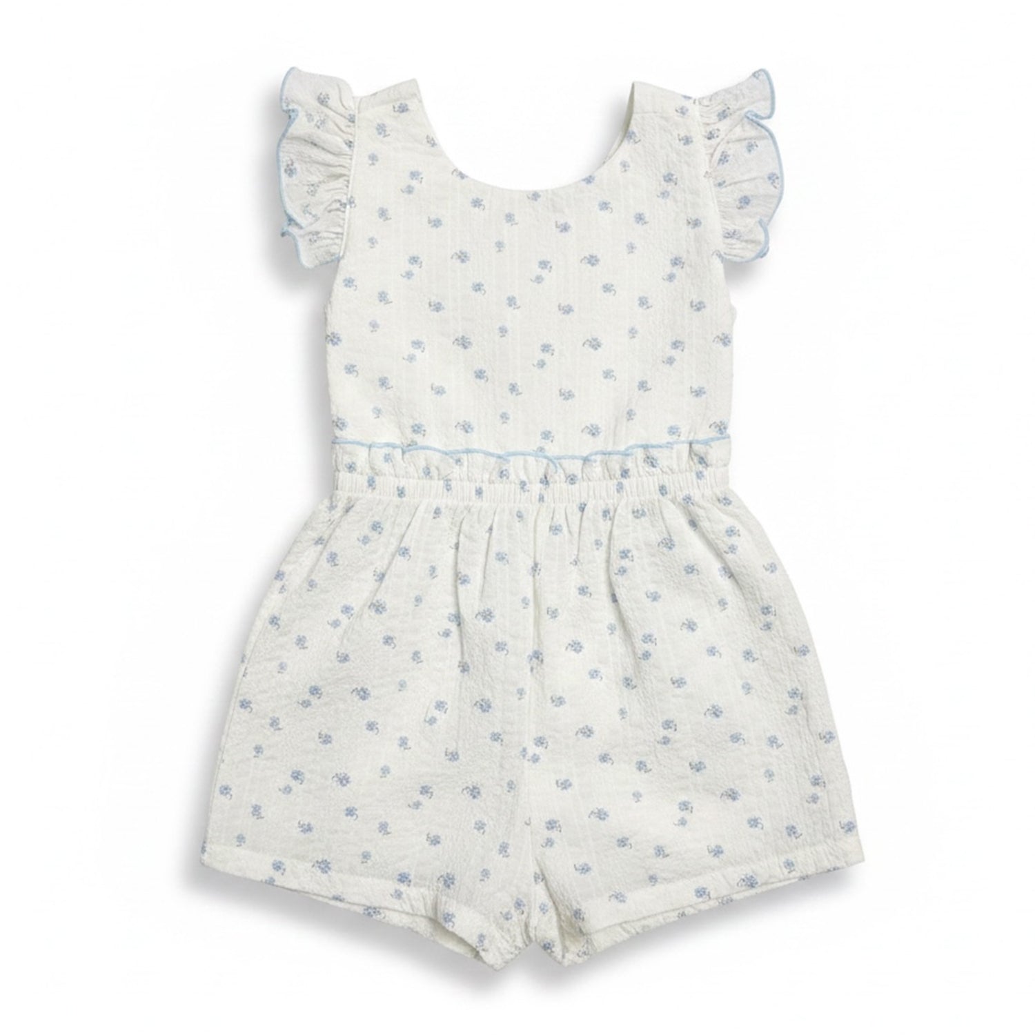 Blue Daisy Print Playsuit