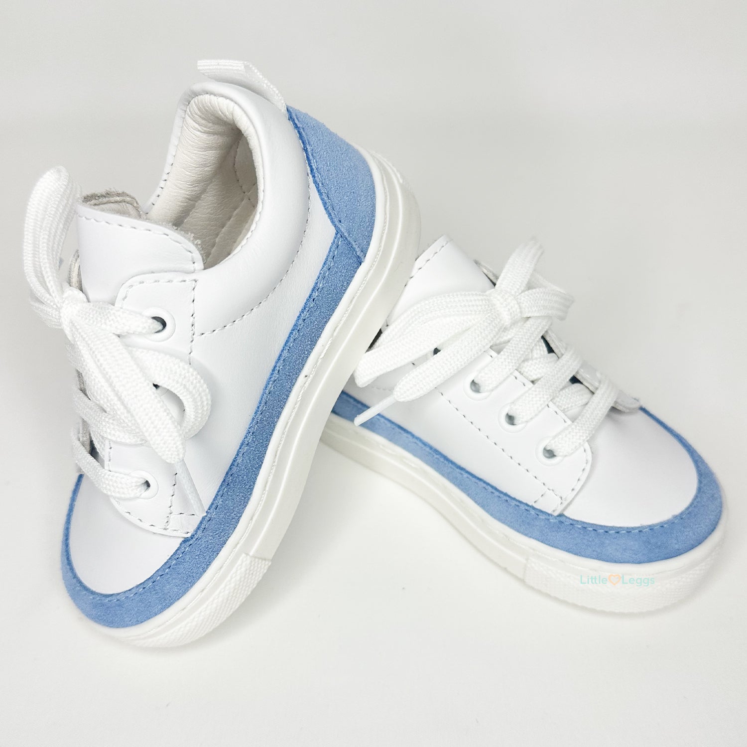 Blue Suede Trim leather Trainers