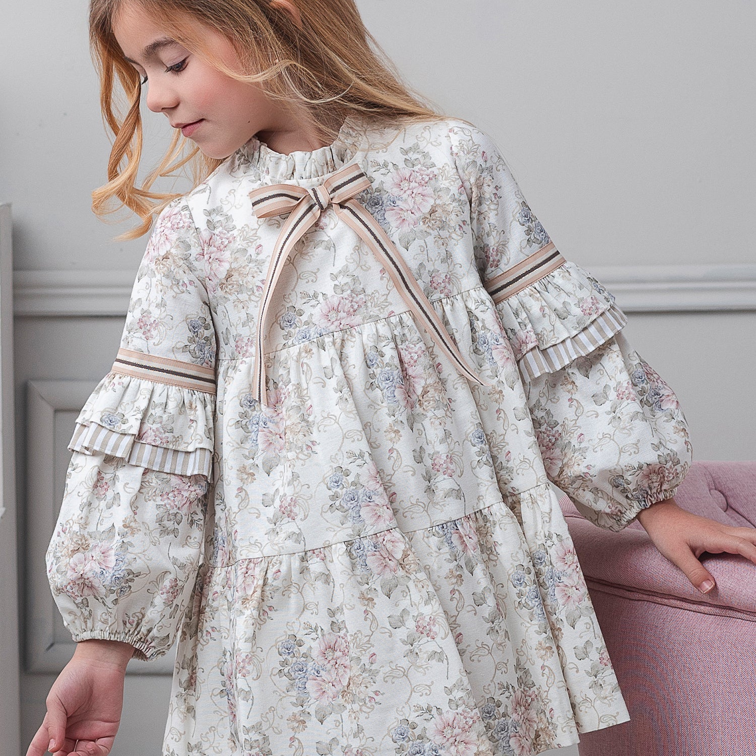 Ivory Floral Dress
