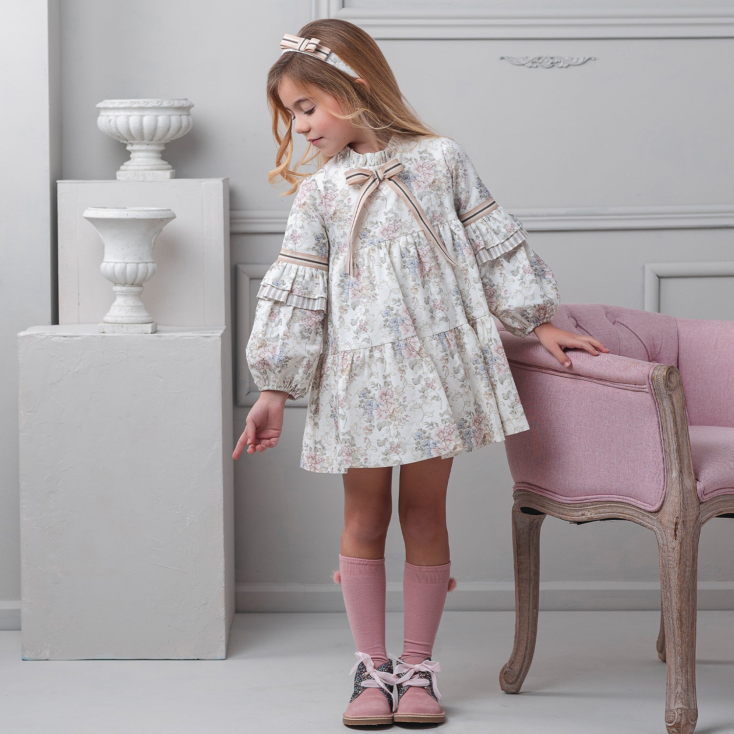 Ivory Floral Dress