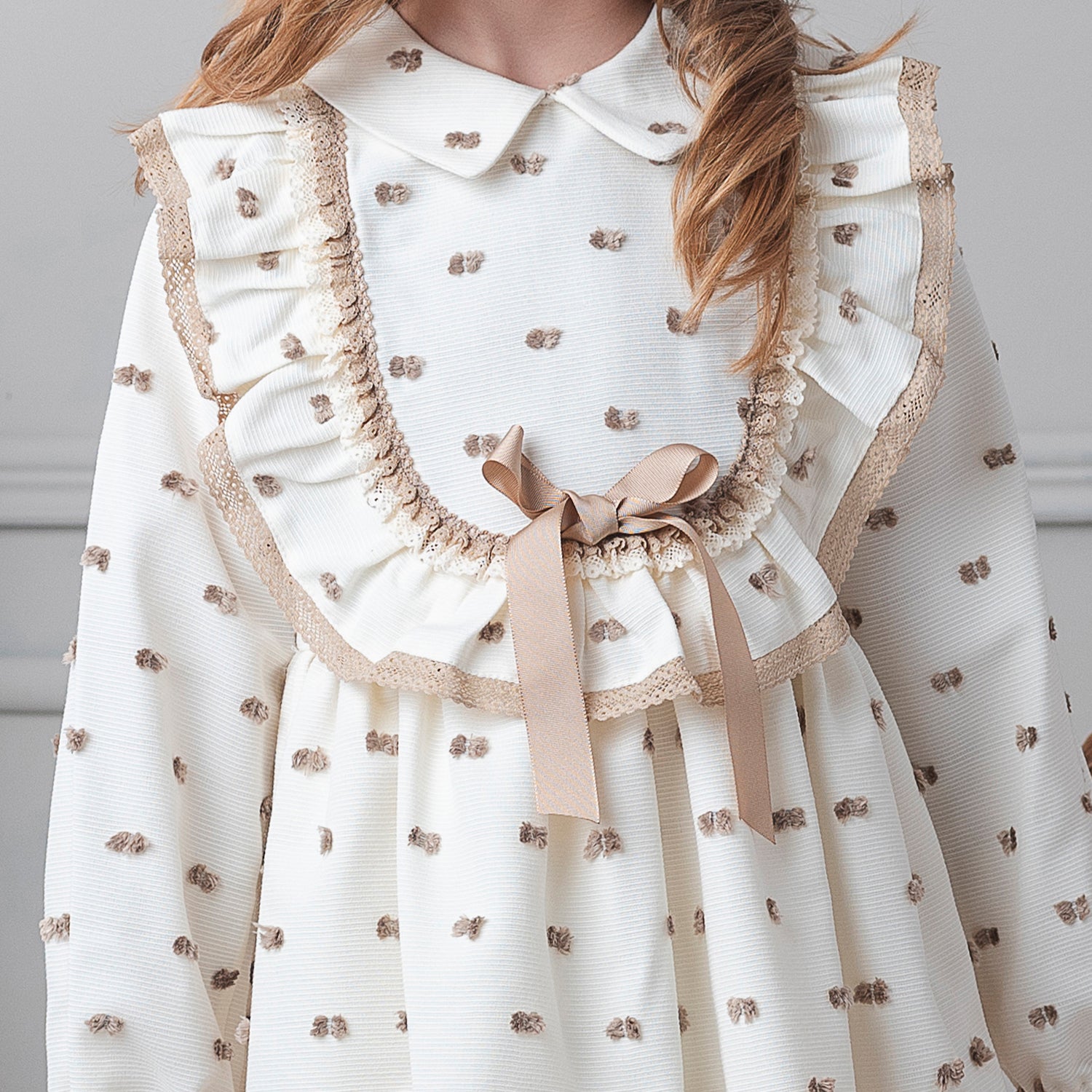 Beige Flec Dress