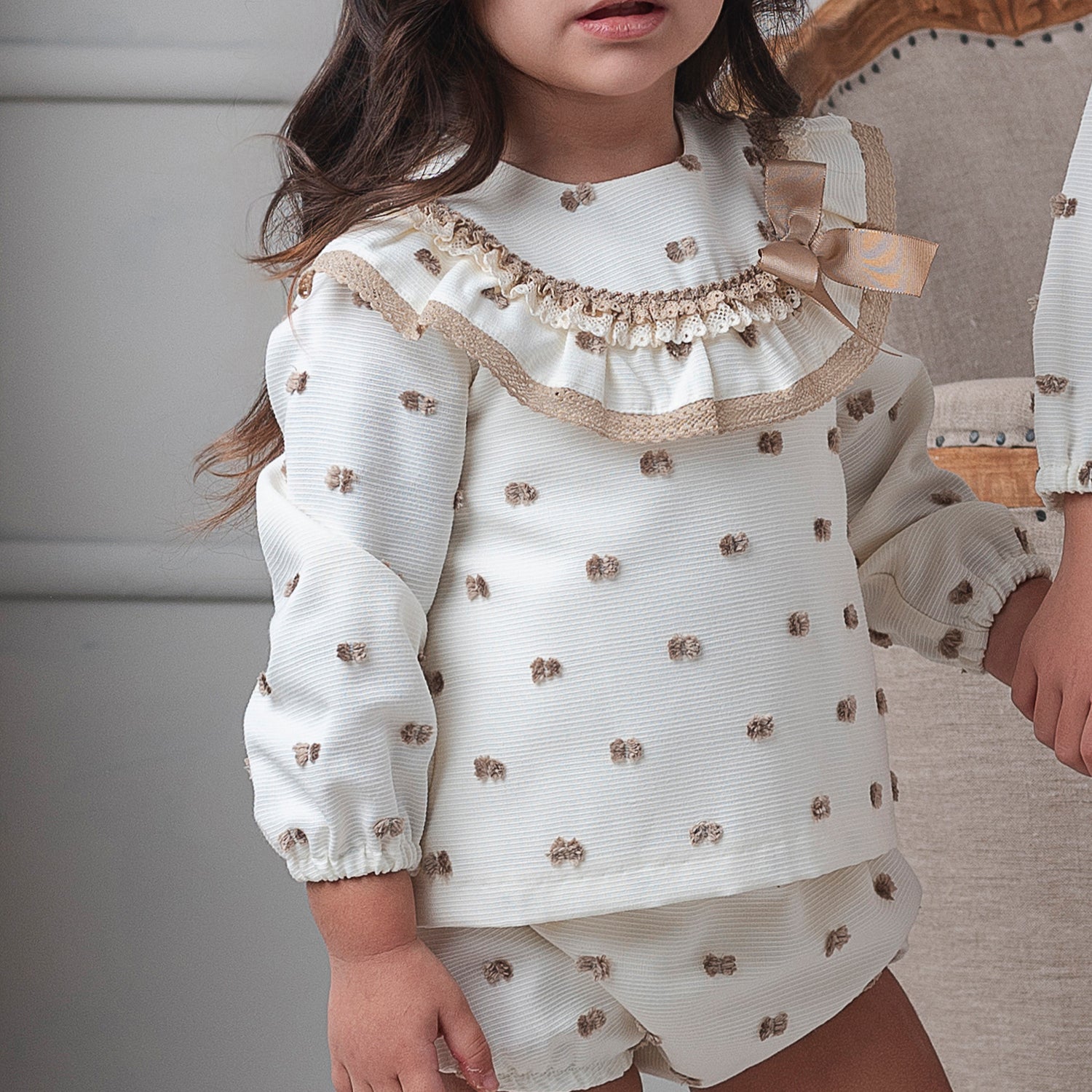 Beige Flec Bloomer Set