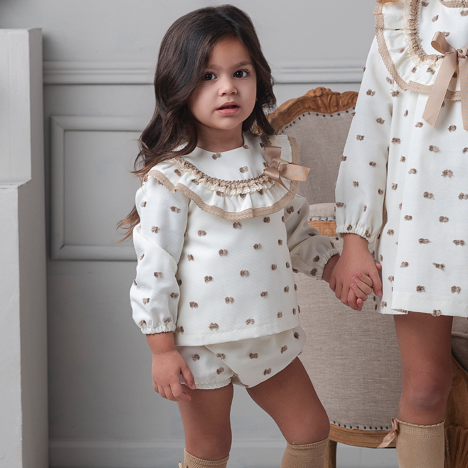 Beige Flec Bloomer Set
