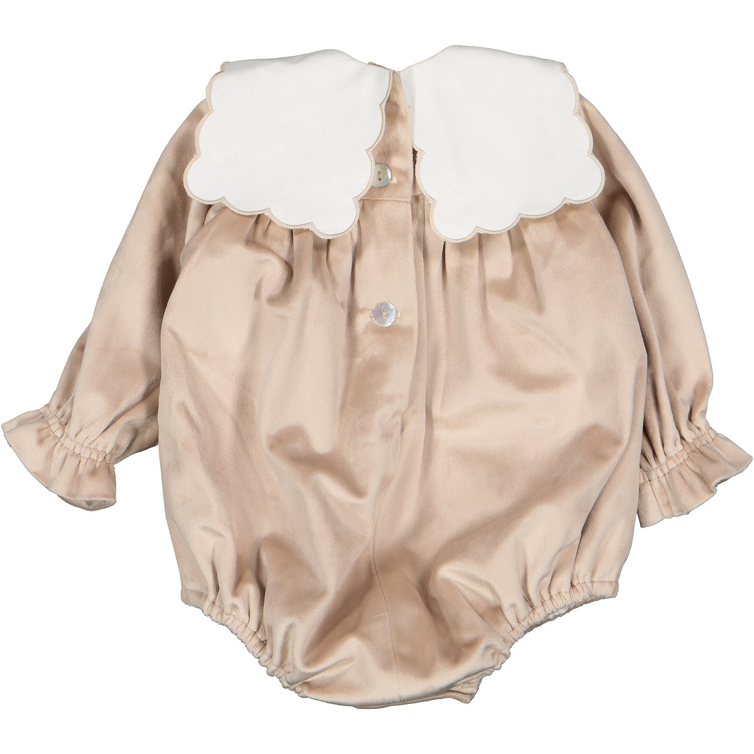 Beige Velvet Romper