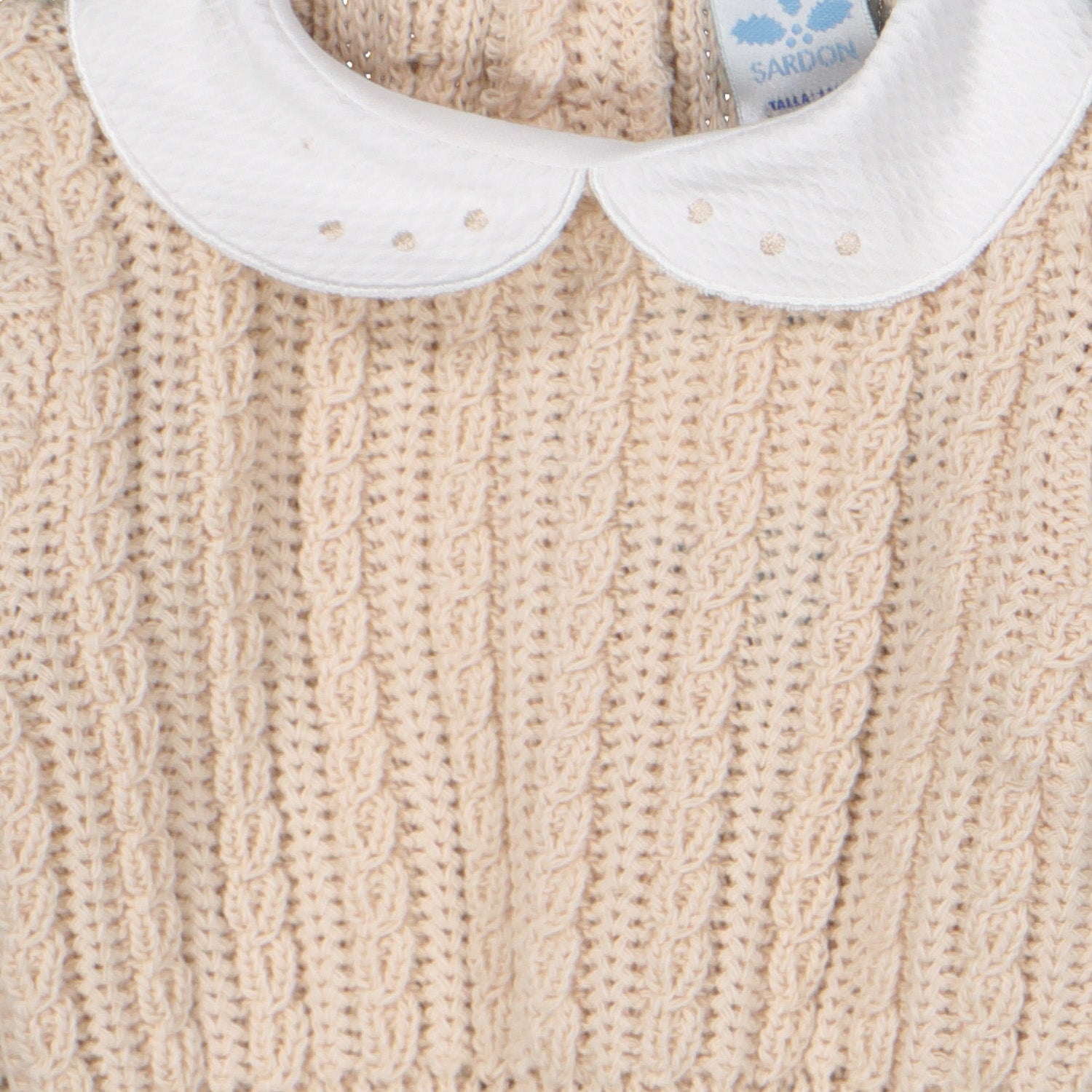 Beige Cable Knit Set