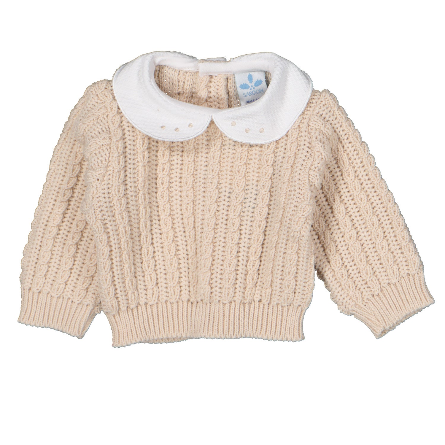 Beige Cable Knit Set